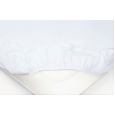 Простыня на резинке трикотажная в кроватку Ecotex белая